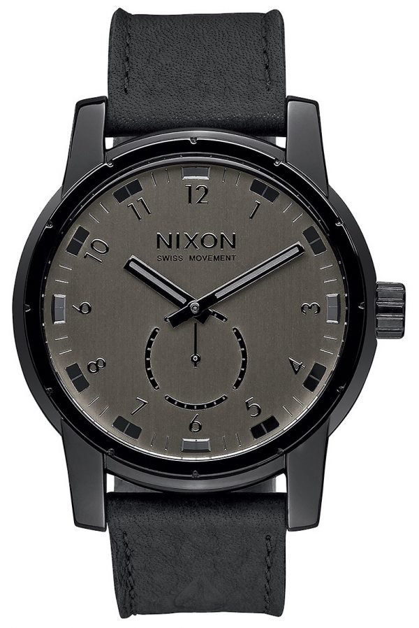 Nixon A938001-00 Kello Harmaa / Nahka