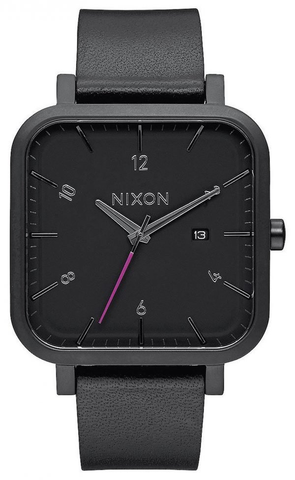 Nixon A939001-00 Kello Musta / Nahka