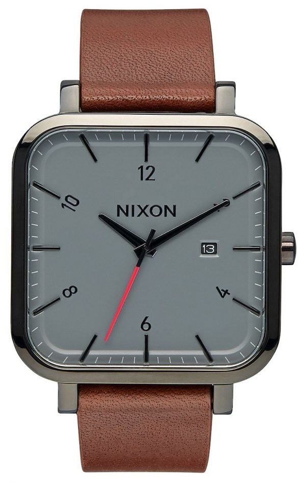 Nixon A939017-00 Kello Harmaa / Nahka