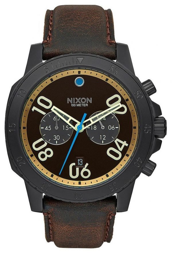 Nixon A9402209-00 Kello Ruskea / Nahka