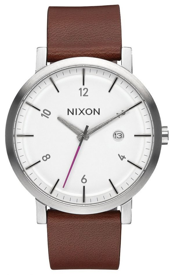 Nixon A9452168-00 Kello Valkoinen / Nahka