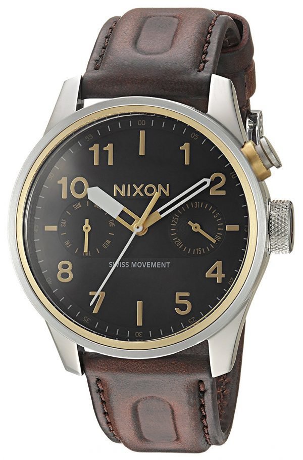 Nixon A977019-00 Kello Musta / Nahka