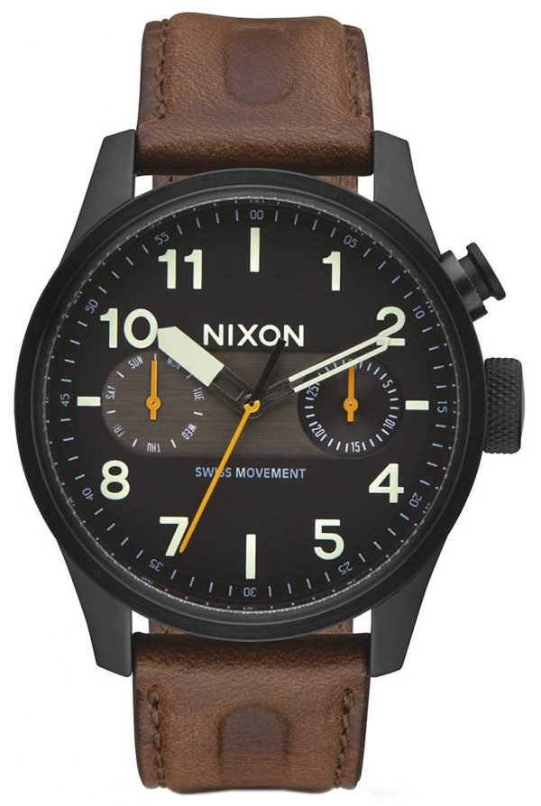 Nixon A9772344-00 Kello Musta / Nahka