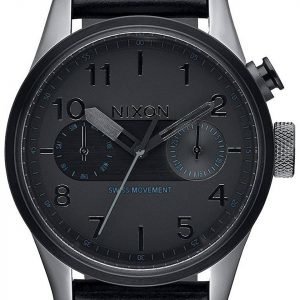 Nixon A977680-00 Kello Musta / Nahka