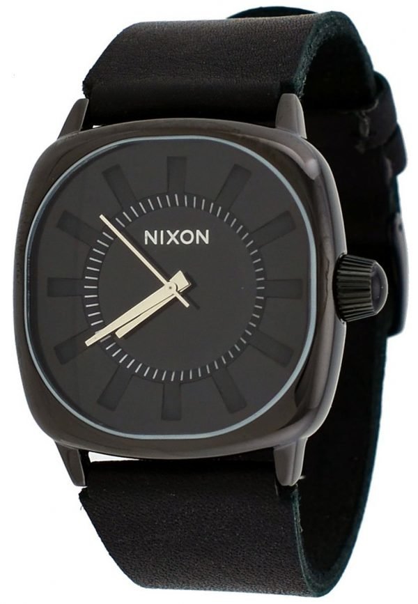 Nixon Revolver A012001-00 Kello Musta / Nahka