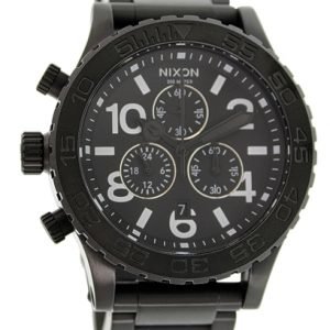 Nixon The 42-20 Chrono A037001-00 Kello Musta / Teräs