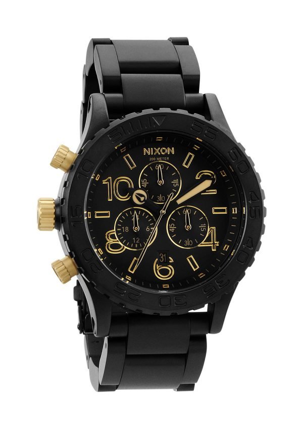 Nixon The 42-20 Chrono A0371041-00 Kello Musta / Teräs