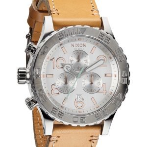 Nixon The 42-20 Chrono Leather A4241603-00 Kello Hopea / Nahka