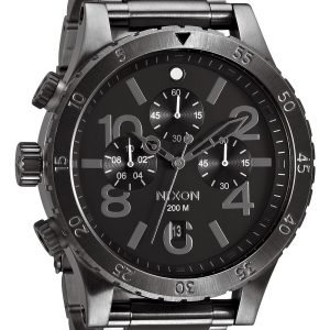 Nixon The 48-20 Chrono A486632-00 Kello Musta / Teräs