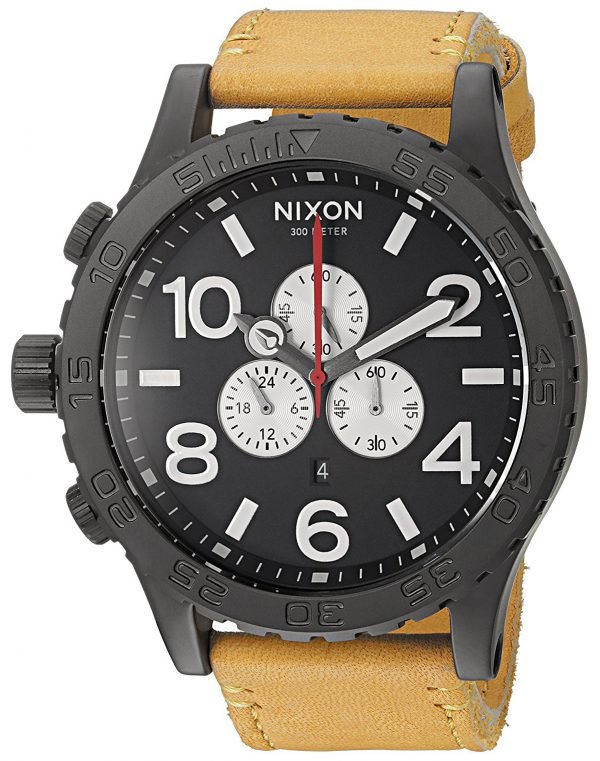 Nixon The 51-30 A1242448-00 Kello Musta / Nahka