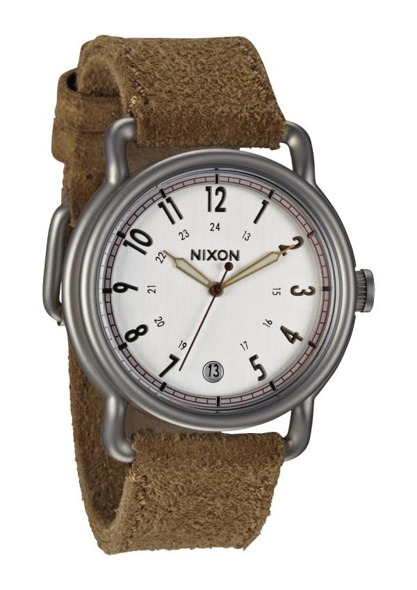 Nixon The Axe A3221261-00 Kello Valkoinen / Nahka