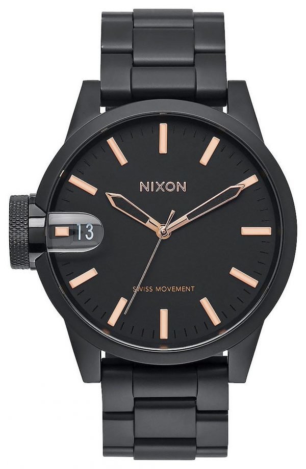 Nixon The Chronicle A441957-00 Kello Musta / Teräs