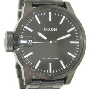 Nixon The Chronicle Ss A198001-00 Kello Musta / Teräs