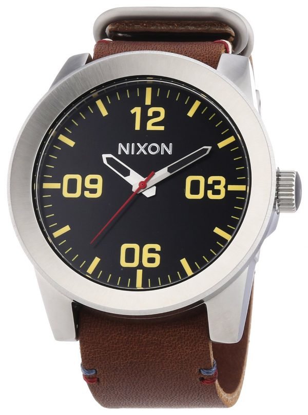 Nixon The Corporal A2431019-00 Kello Musta / Nahka