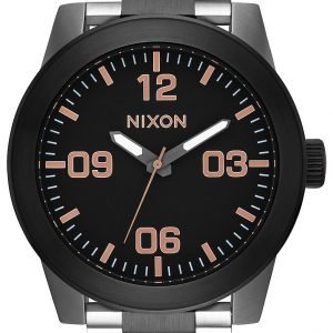 Nixon The Corporal A3462051-00 Kello Musta / Teräs