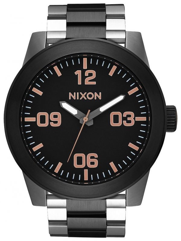 Nixon The Corporal A3462051-00 Kello Musta / Teräs