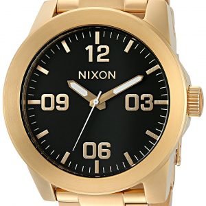 Nixon The Corporal A346510-00 Kello Musta / Kullansävytetty