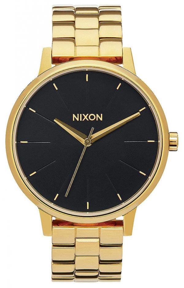 Nixon The Kensington A0992042-00 Kello Musta / Kullansävytetty