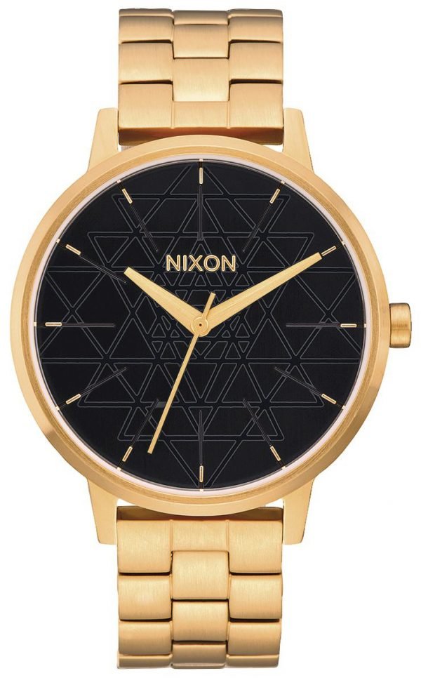 Nixon The Kensington A0992478-00 Kello Musta / Kullansävytetty