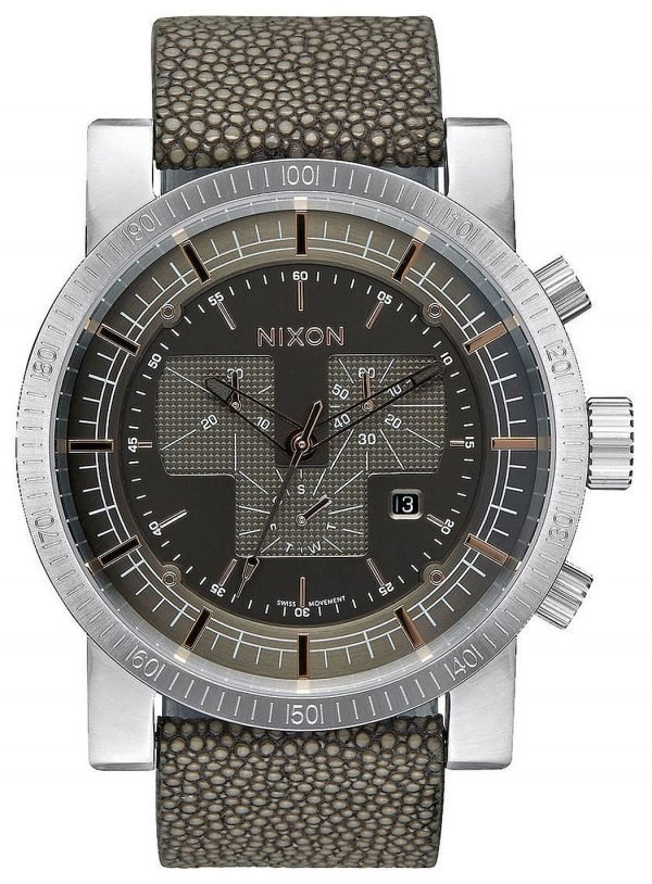 Nixon The Magnacon A4582146-00 Kello Harmaa / Nahka