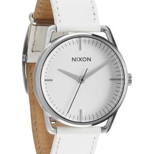 Nixon The Mellor A129391-00 Kello Valkoinen / Nahka