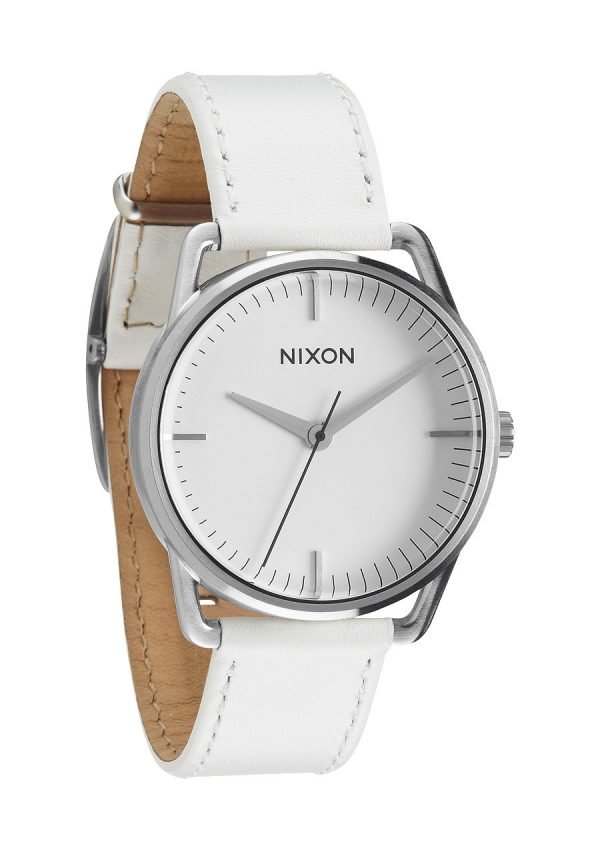 Nixon The Mellor A129391-00 Kello Valkoinen / Nahka