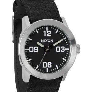 Nixon The Private A049000-00 Kello Musta / Tekstiili