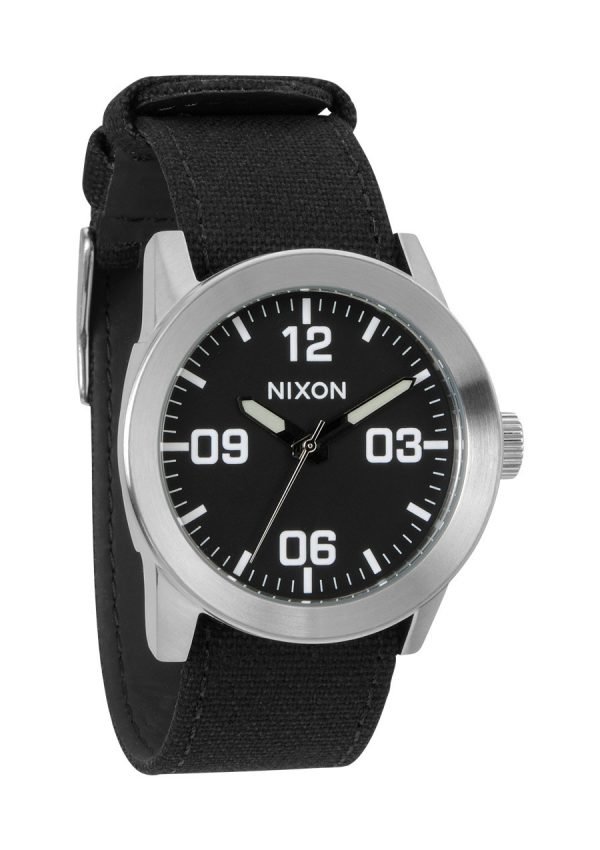 Nixon The Private A049000-00 Kello Musta / Tekstiili