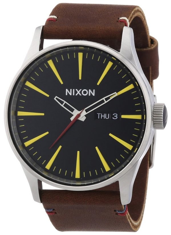 Nixon The Sentry A1051019-00 Kello Musta / Nahka