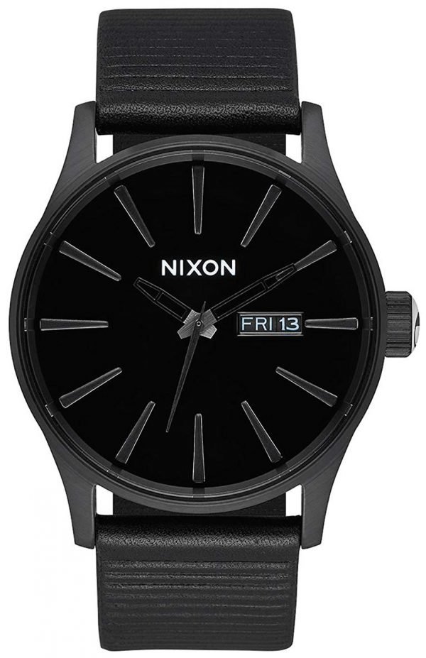 Nixon The Sentry A1051147-00 Kello Musta / Nahka