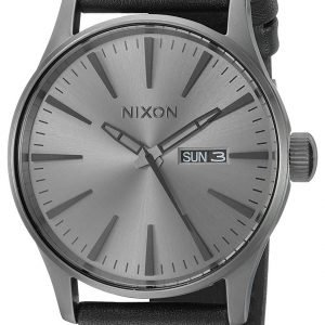 Nixon The Sentry A1051531-00 Kello Harmaa / Nahka