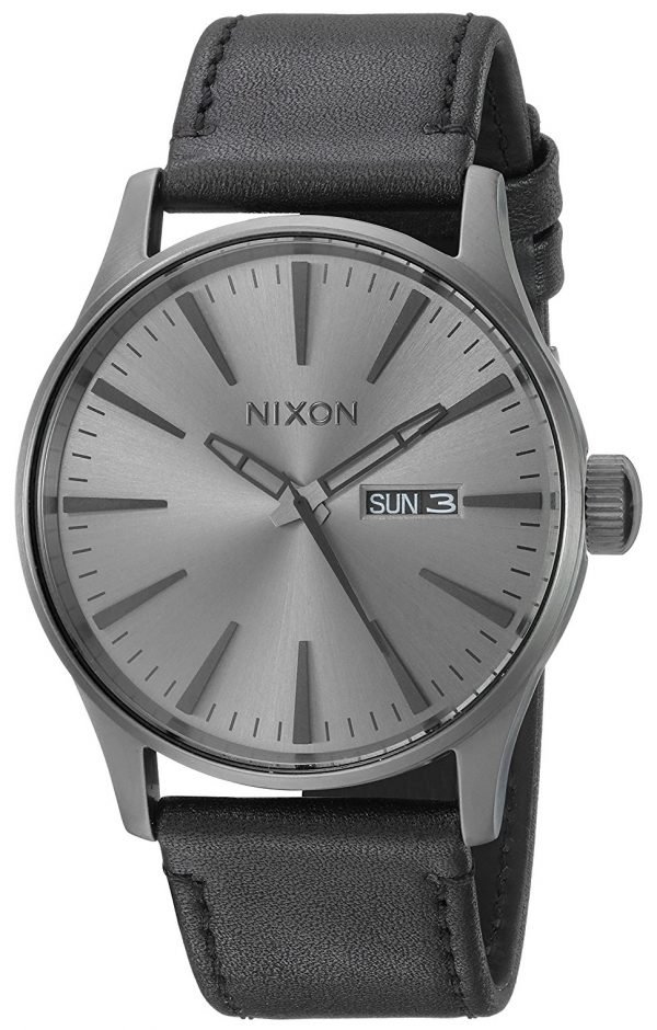 Nixon The Sentry A1051531-00 Kello Harmaa / Nahka