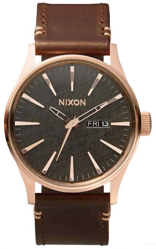 Nixon The Sentry A1052001-00 Kello Harmaa / Nahka