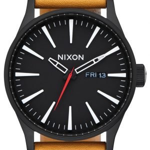 Nixon The Sentry A1052448-00 Kello Musta / Nahka