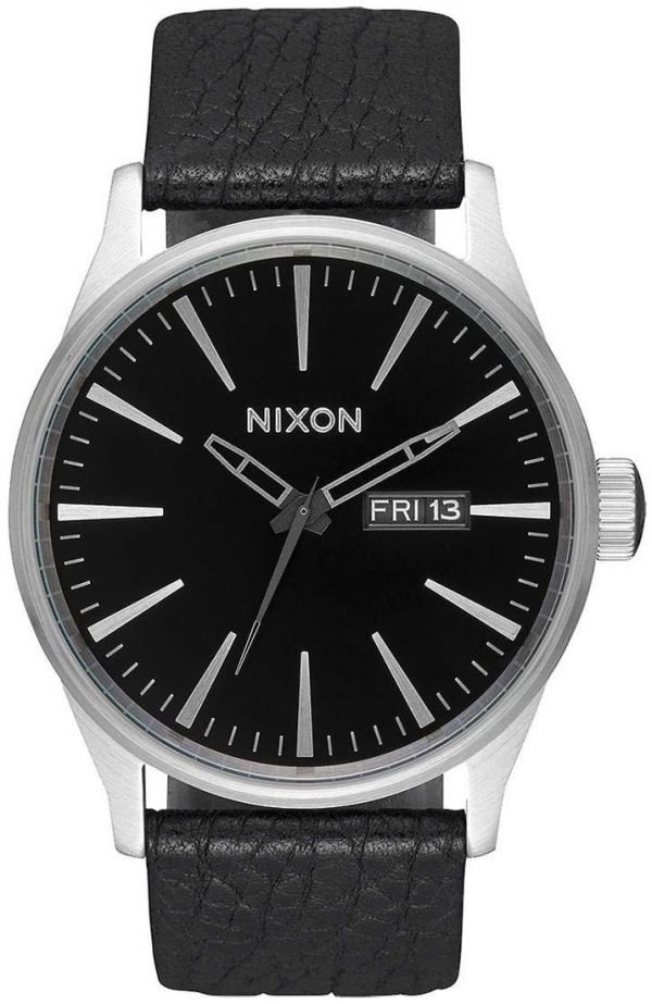 Nixon The Sentry A1052788-00 Kello Musta / Nahka