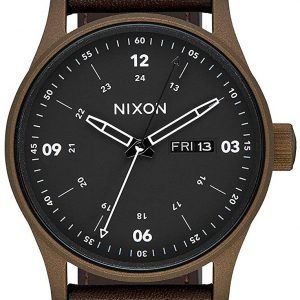 Nixon The Sentry A1052950-00 Kello Musta / Nahka