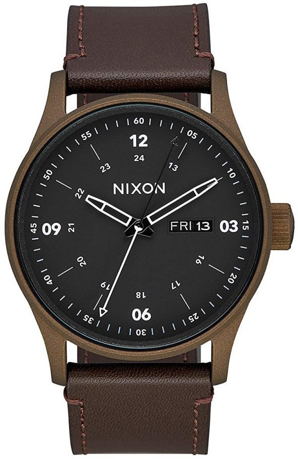 Nixon The Sentry A1052950-00 Kello Musta / Nahka