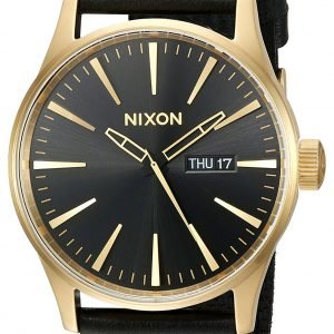 Nixon The Sentry A105513-00 Kello Musta / Nahka