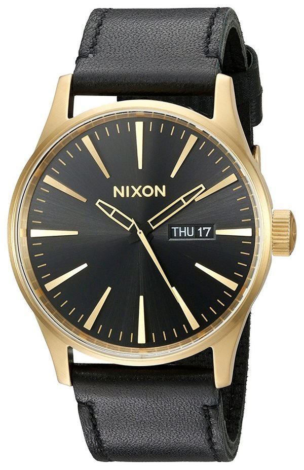 Nixon The Sentry A105513-00 Kello Musta / Nahka