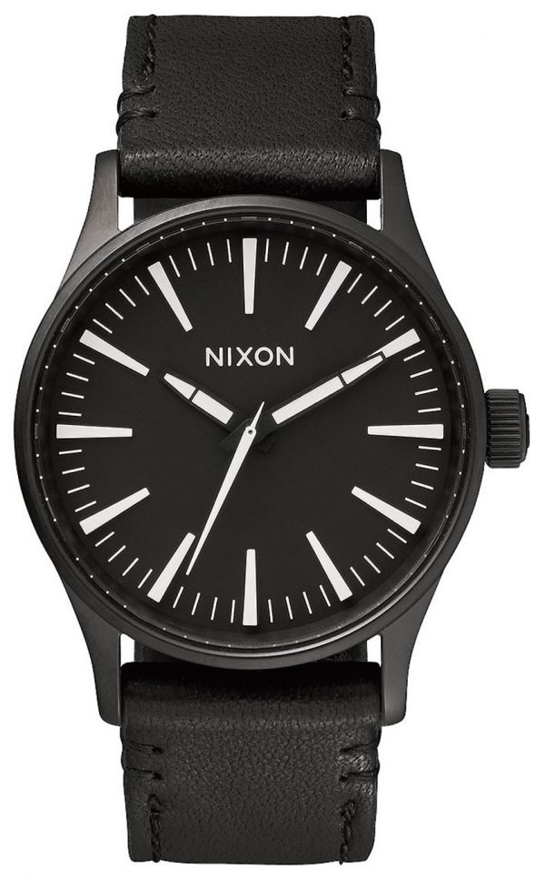 Nixon The Sentry A377005-00 Kello Musta / Nahka