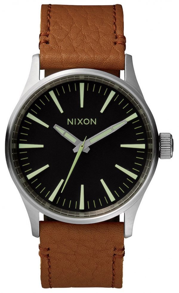 Nixon The Sentry A3771037-00 Kello Musta / Nahka