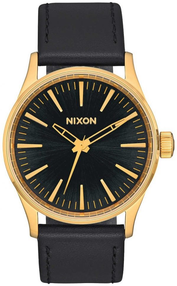 Nixon The Sentry A3771604-00 Kello Musta / Nahka