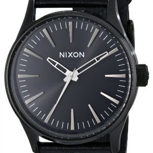 Nixon The Sentry A3771886-00 Kello Musta / Nahka