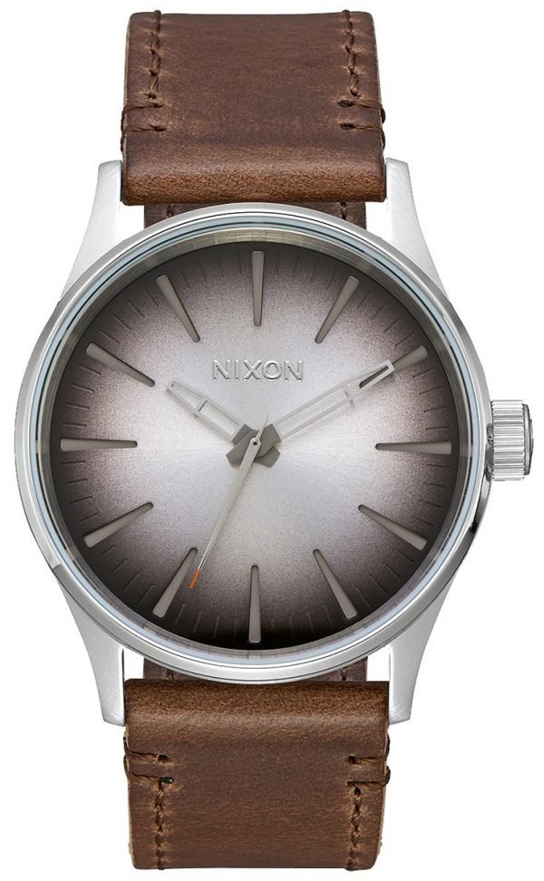 Nixon The Sentry A3772594-00 Kello Harmaa / Nahka