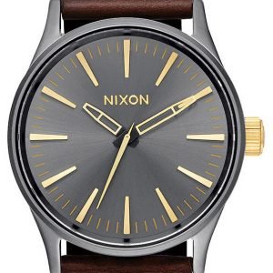 Nixon The Sentry A377595-00 Kello Harmaa / Nahka