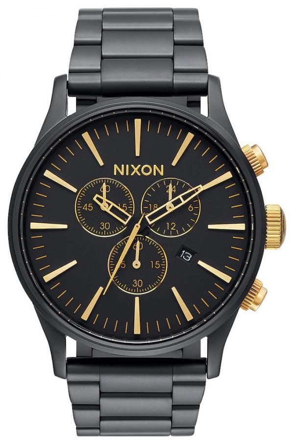 Nixon The Sentry A3861041-00 Kello Musta / Teräs