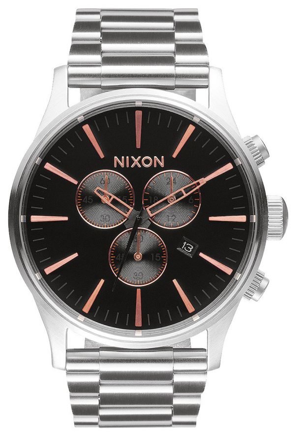 Nixon The Sentry A3862064-00 Kello Musta / Teräs