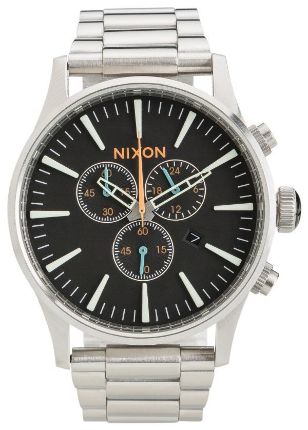 Nixon The Sentry A3862336-00 Kello Musta / Teräs