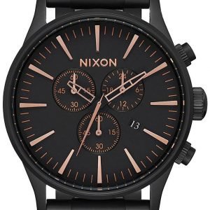 Nixon The Sentry A386957-00 Kello Musta / Teräs