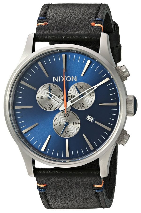 Nixon The Sentry A4051258-00 Kello Sininen / Nahka